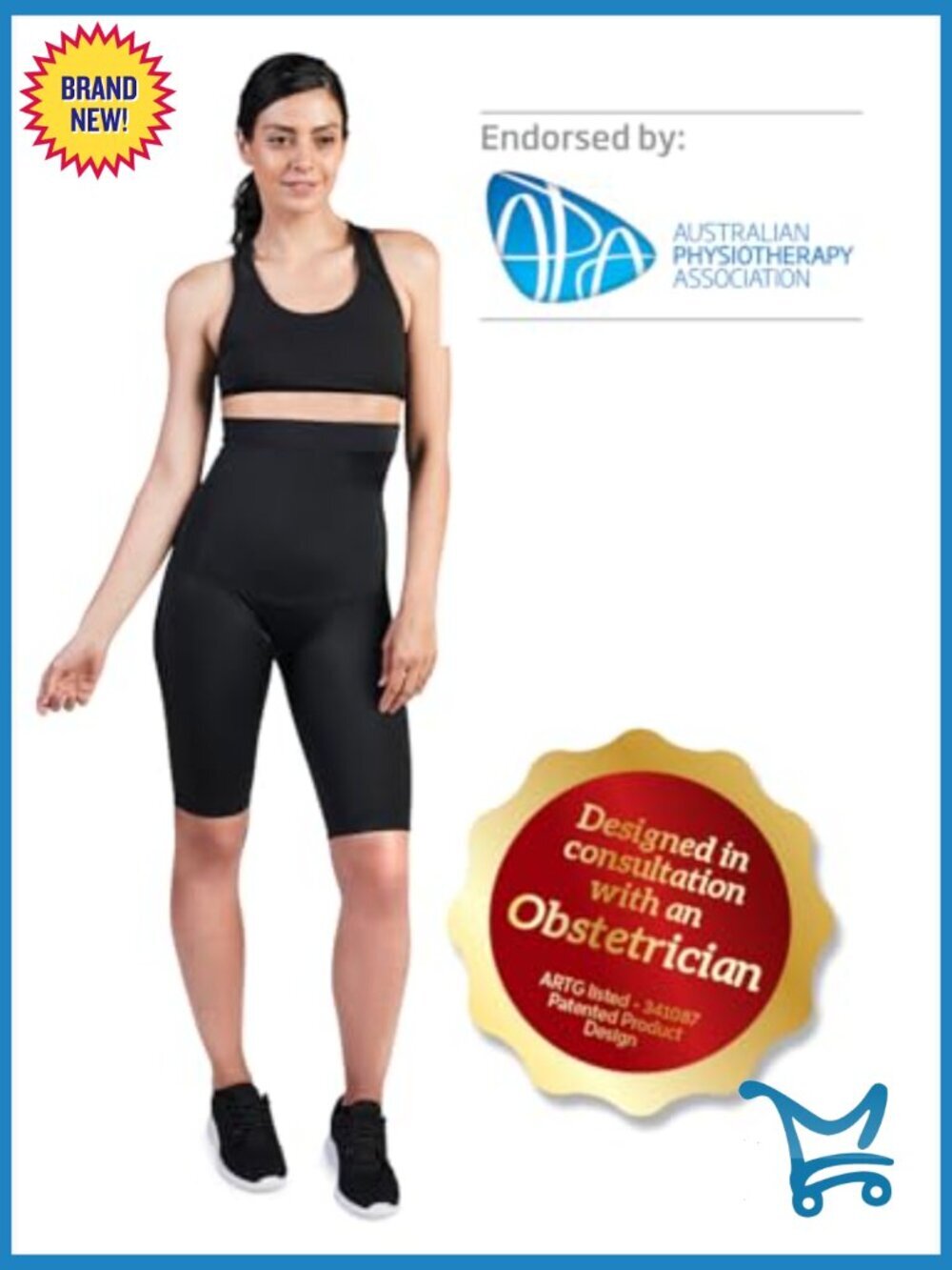 C-Section Recovery Shorts Postpartum High Rise Compression - Picture 5 of 7